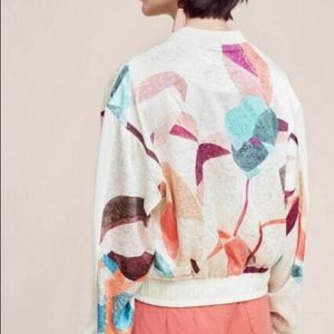 Anthropologie Elevenses Silky bomber Jacket